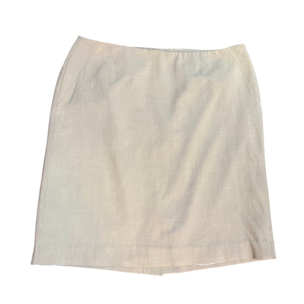 Monroe & Main Tan Linen Blend Pencil Skirt Size 14‎